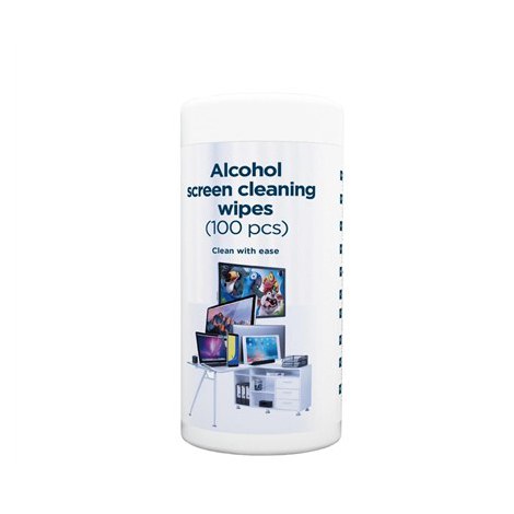 Płyny do czyszczenia ekranów | Chusteczki do czyszczenia alkoholowe (100 szt.) | CK-AWW100-01 | Płyny do czyszczenia ekranów